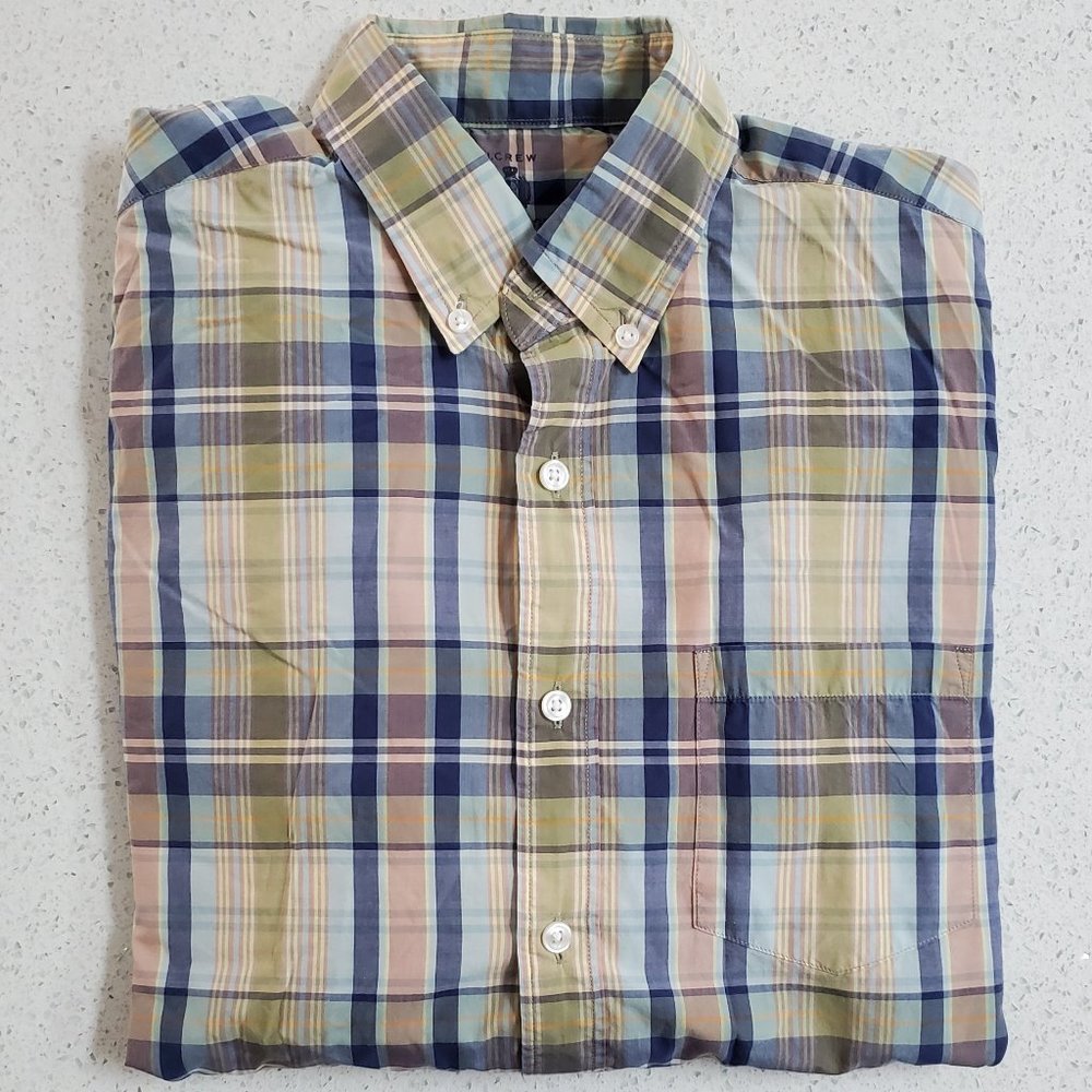 J. Crew Men's Light Weight Shirt Long Sleeve Button Down 100% Cotton | Size S